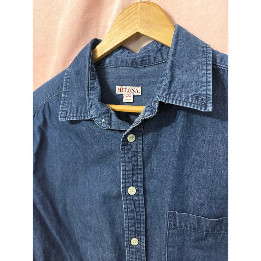 Merona Chambray Button-Down Shirt – Women’s Medium - Picture 3 of 8